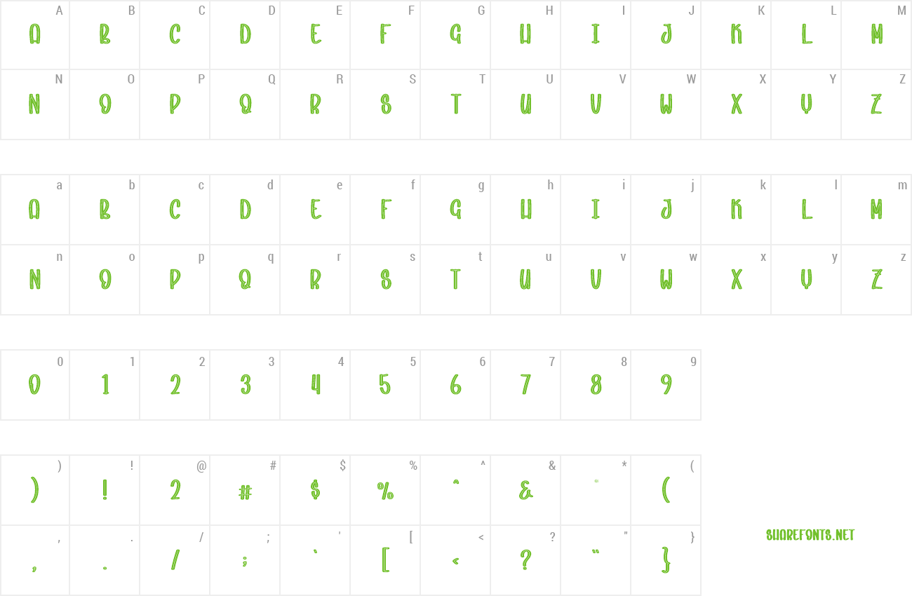 Font Winter Sunshine preview